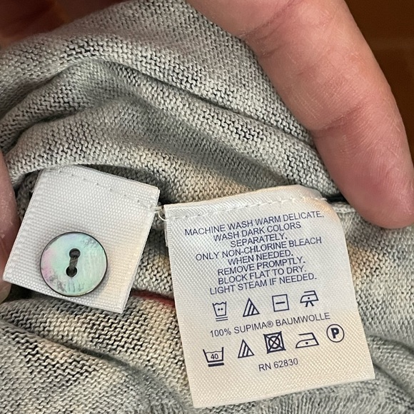 Lands End animal print black brown cardigan sweater size XL 18 supima cotton - Picture 12 of 14